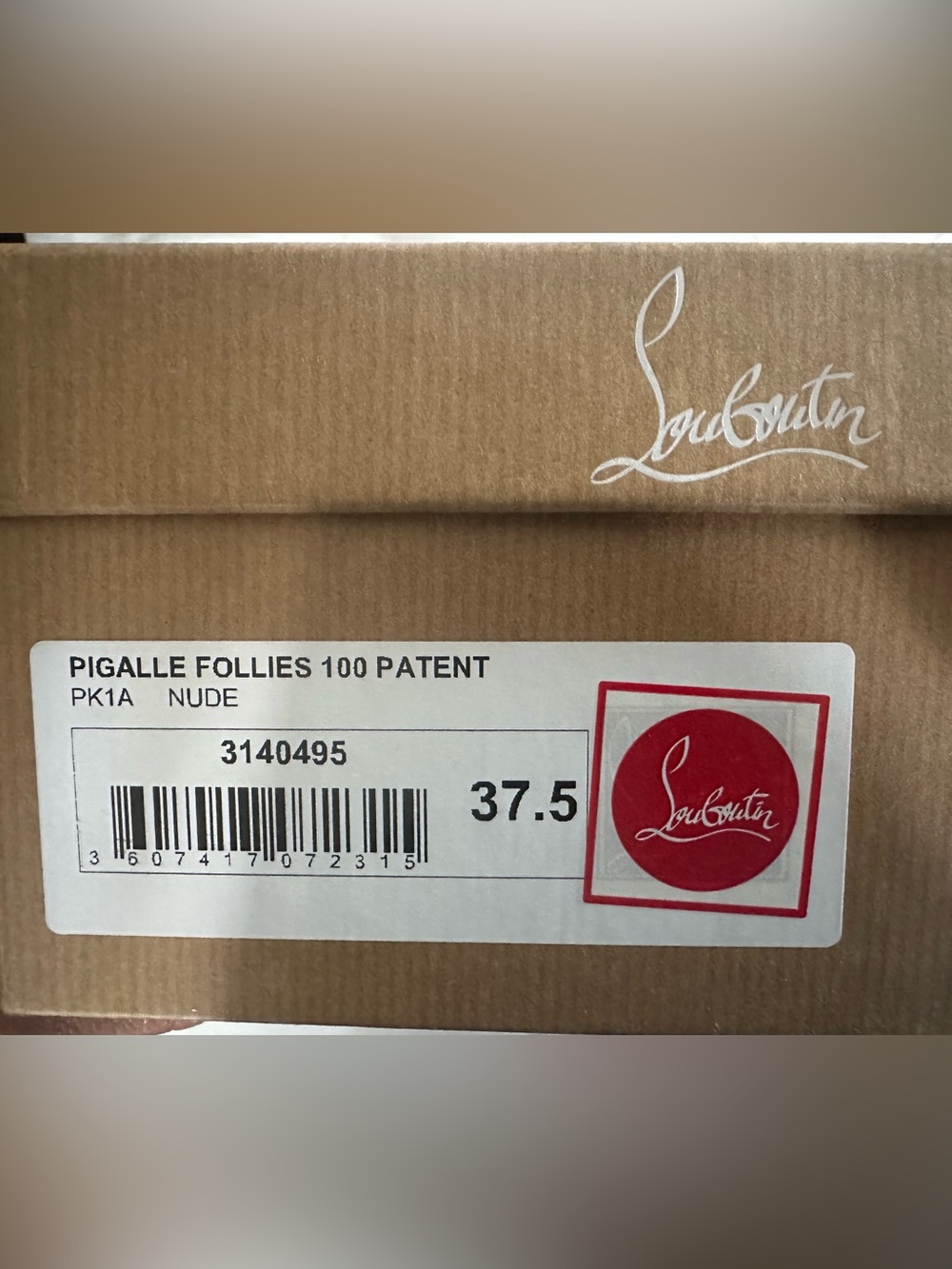 Christian Louboutin Pigalle Follies 100 Nude Patent Red Bottom Heels - Picture 11 of 11